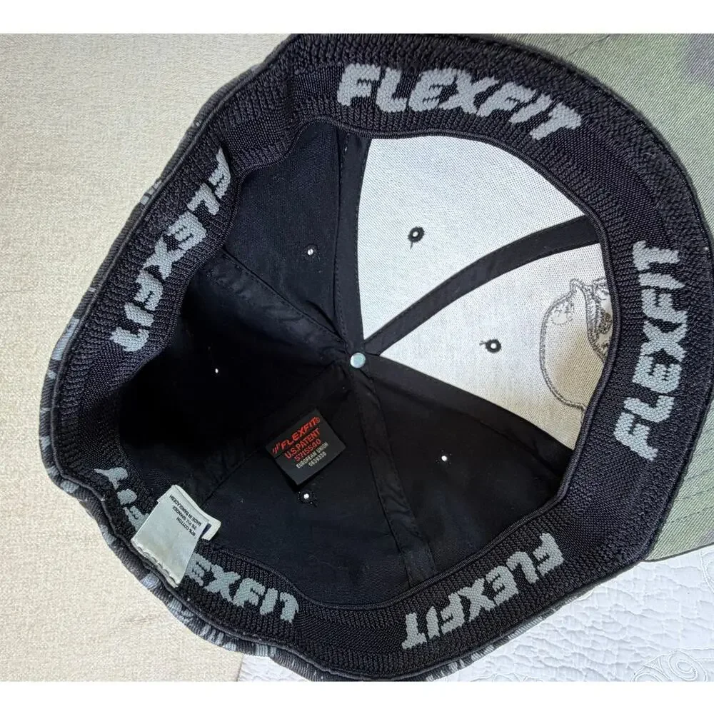 Metal Mulisha Black L XL Flexfit Fitted Cap Hat Motocross BMX Streetwear Logo